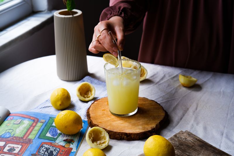Fresh lemonade drink at Pizza Ranch